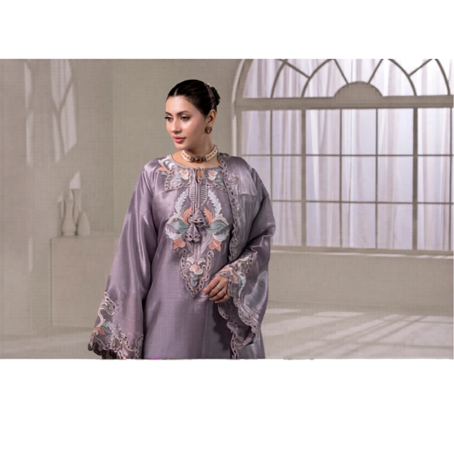 UA-203 Embroidered Festive kaftan Silk Collection by Umnaa | Pakistani Trendy Kaftan Asian Clothing