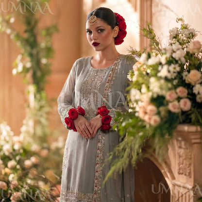 UA-210 Embroidered Chiffon Sharara Festive Collection by umnaa | Ready to Wear Pakistani Asian clothes
