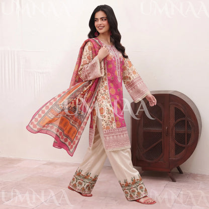 UA-334 Embroidered Viscose 3 Pc Collection Ready to Wear Pakistani Asian clothes by Umnaa