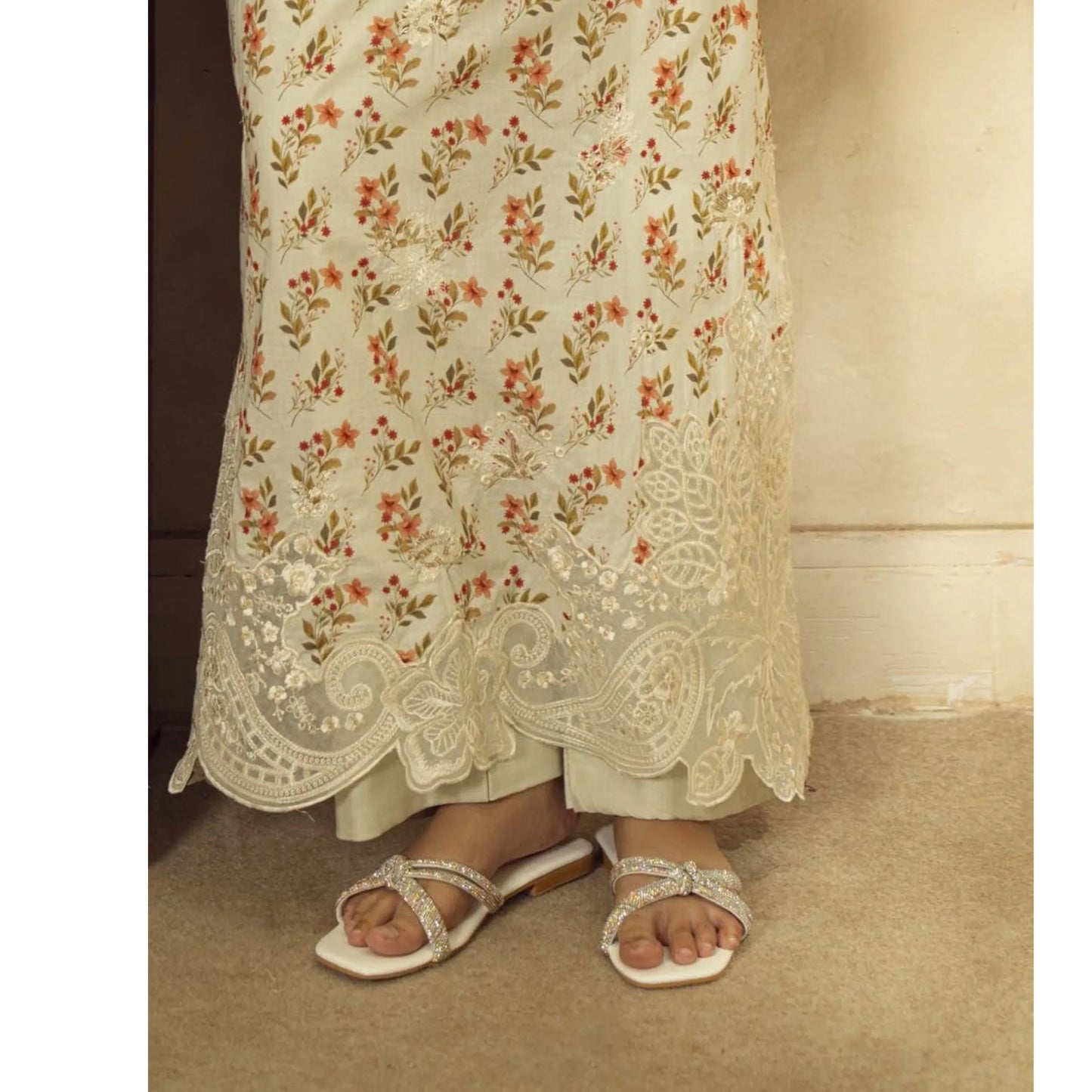 UGL-01 Printed Lawn Kaftan 2 Piece Set by Guzel