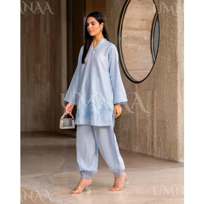 UA-277 Embroidered Trendy Cotton Co-Ord Set | Umnaa