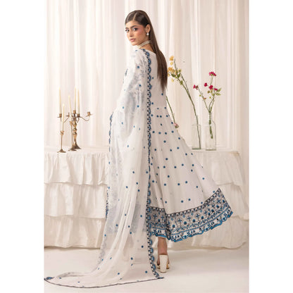 UMS-69 "Aaliya by" Simrans Embroidered Linen frock 3 Pc