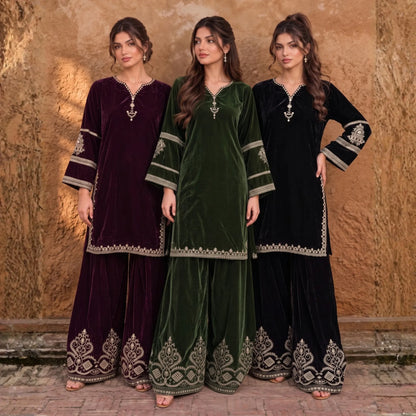 UA-315 Embroidered Farshi Shalwar Cord Set | Umnaa