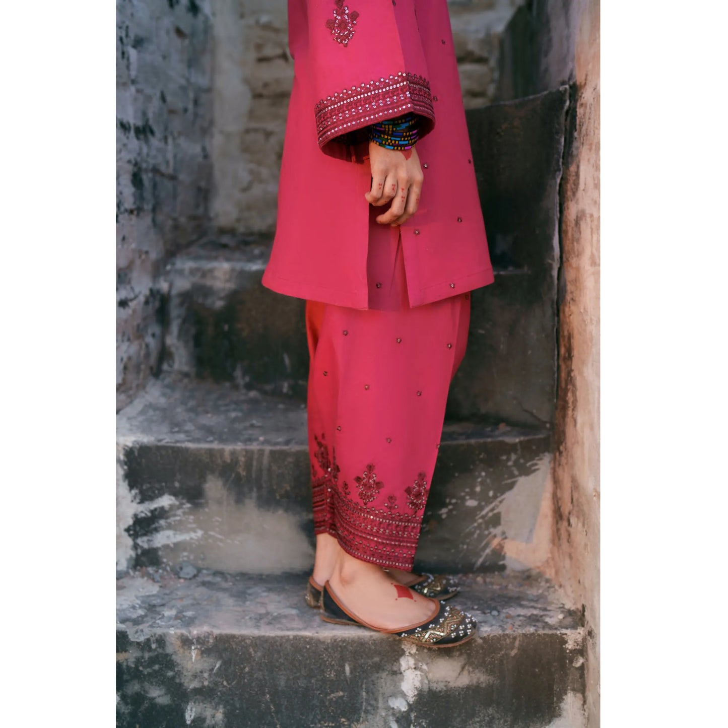 UCA-43 "HER" Collection Embroidered Cambric Cotton by Casuallite 3 Piece Suit for Women | Ready to Wear Pakistani Dress