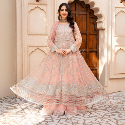 Luxury Embroidered Chiffon Party wear dress  | Wedding Collection | karma Collection | UMKC01201