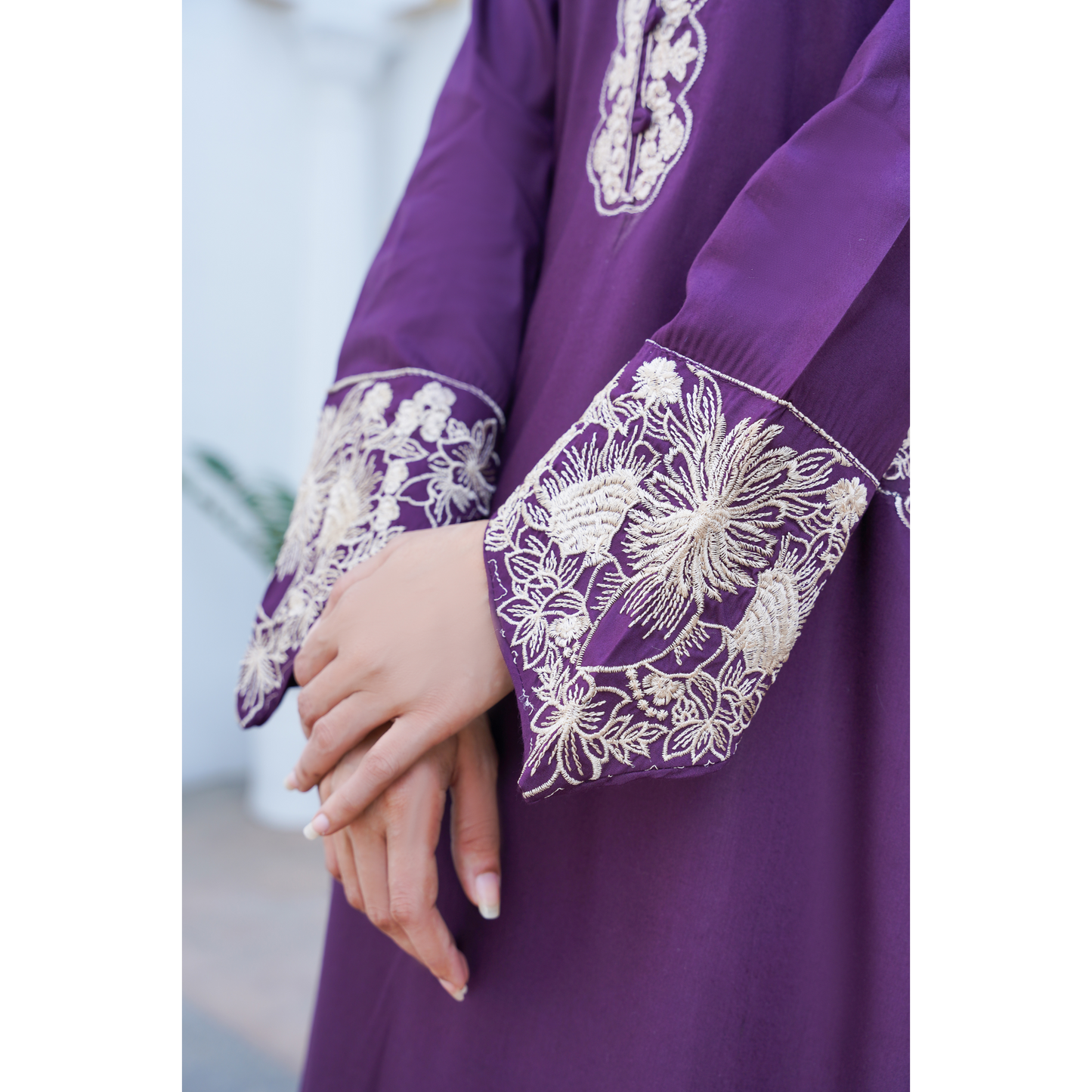 U-71 Embroidered Linen with Pockets 2 Pc Co Ord Set Dress | Ready to wear | UMNAA