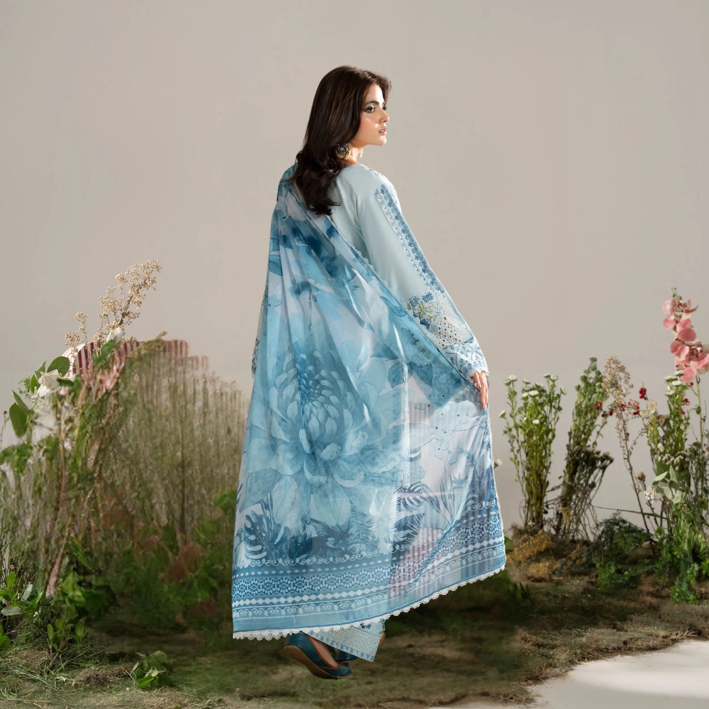 KC-1580 "AYRA" Embroidered Cambric Cotton Collection by Karma Collection