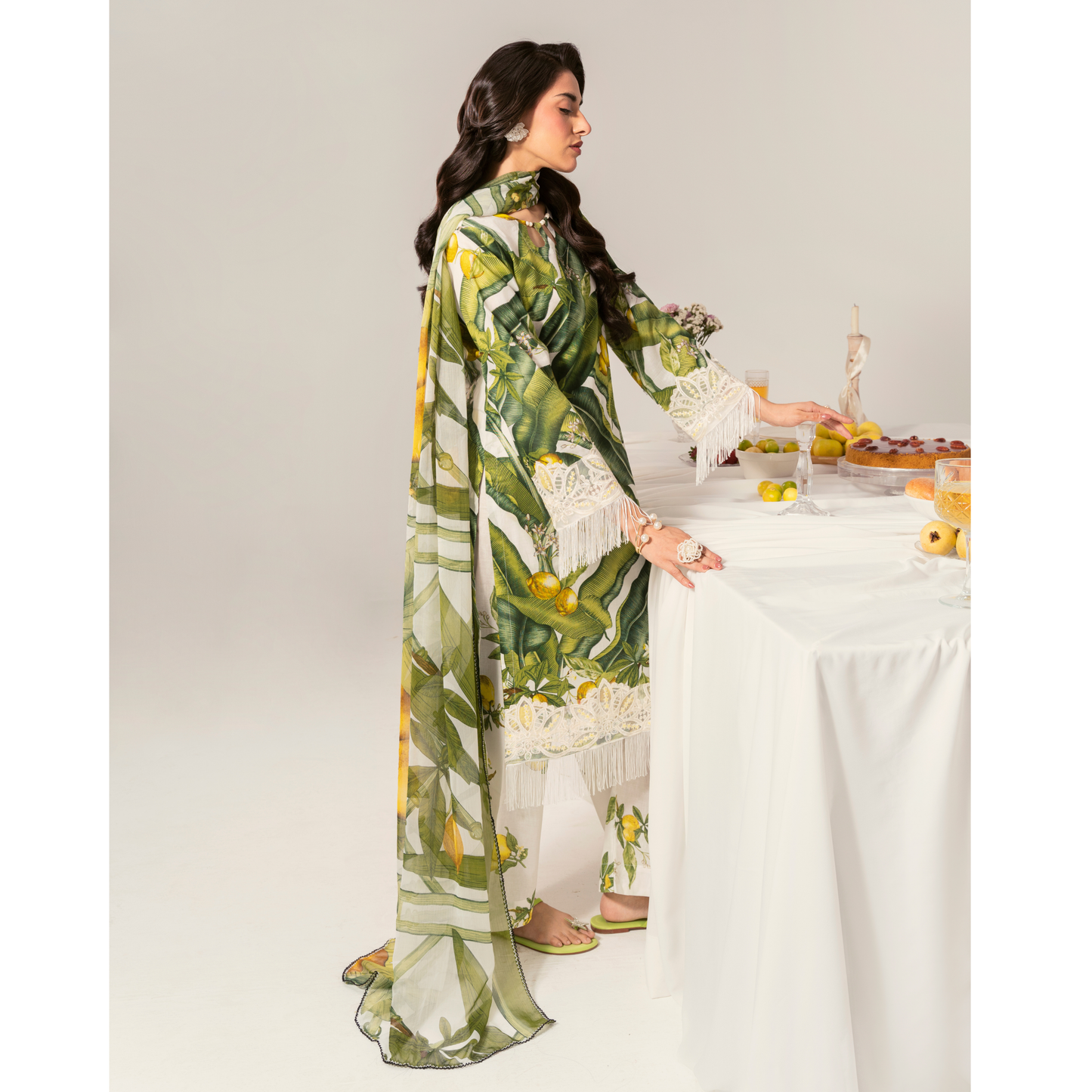 UA-94 3 Pc Embroidered Printed Summer Lawn | Ready to Wear | Umnaa