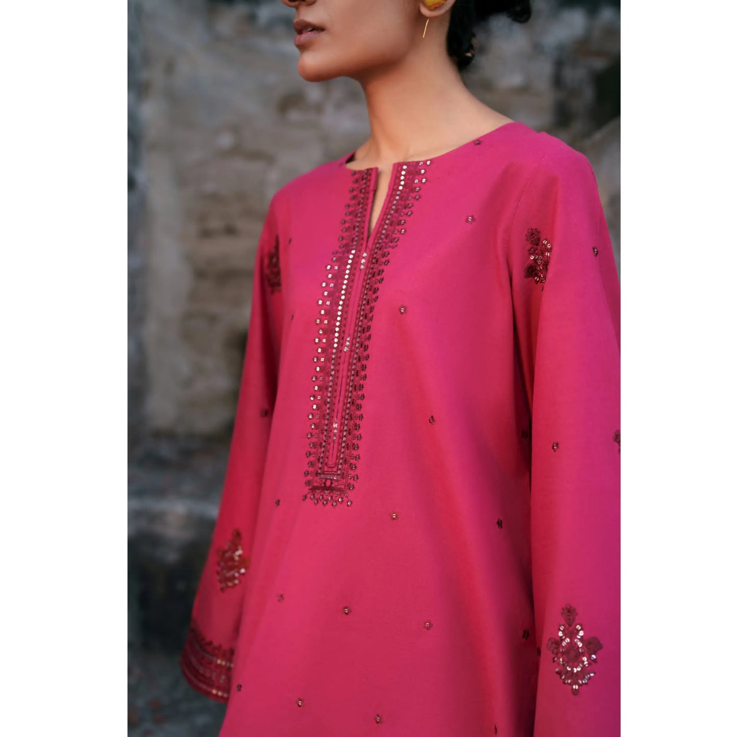 UCA-43 "HER" Collection Embroidered Cambric Cotton by Casuallite 3 Piece Suit for Women | Ready to Wear Pakistani Dress