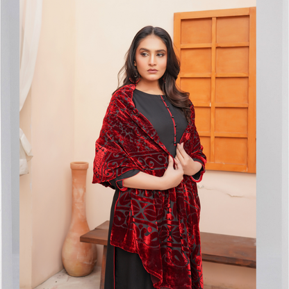 UMS-54 "Venus" by Simrans Palachi Shawl Linen Shalwar kammez Winter Collection