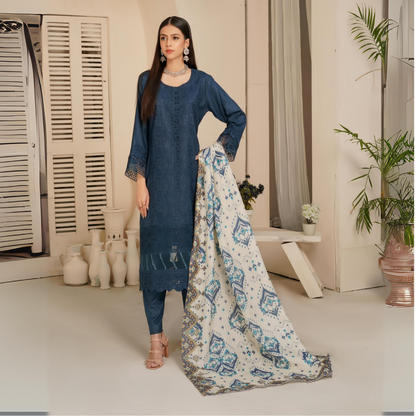 3 Pc Dhanak Collection | Ready to Wear | MUNIRA | UMMUN07
