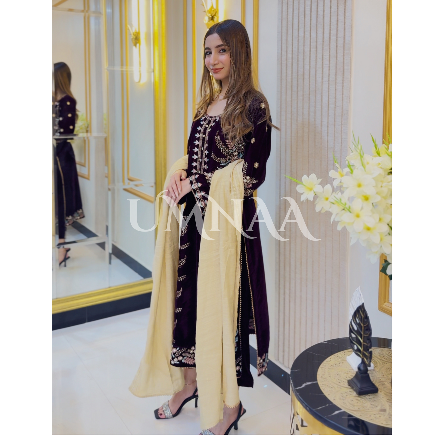 Luxury Embroidered Handwork Velvet Collection