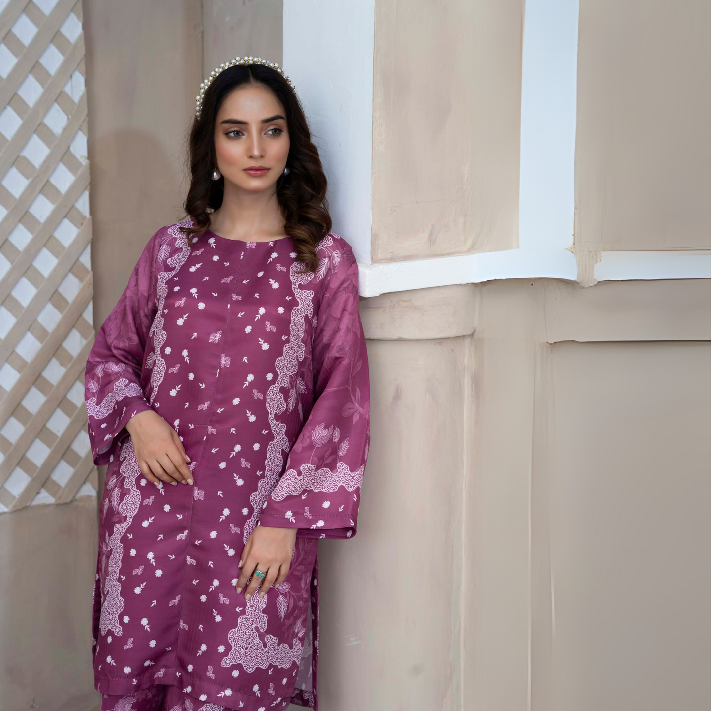 2 Printed Pakistani Co-Ords Set with Bag | Ready to Wear | Raniya.h | UMRAH0901