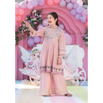 UAL-03 Kids 3 Pc Luxury Festive Cambric Cotton Eid Collection by Allys