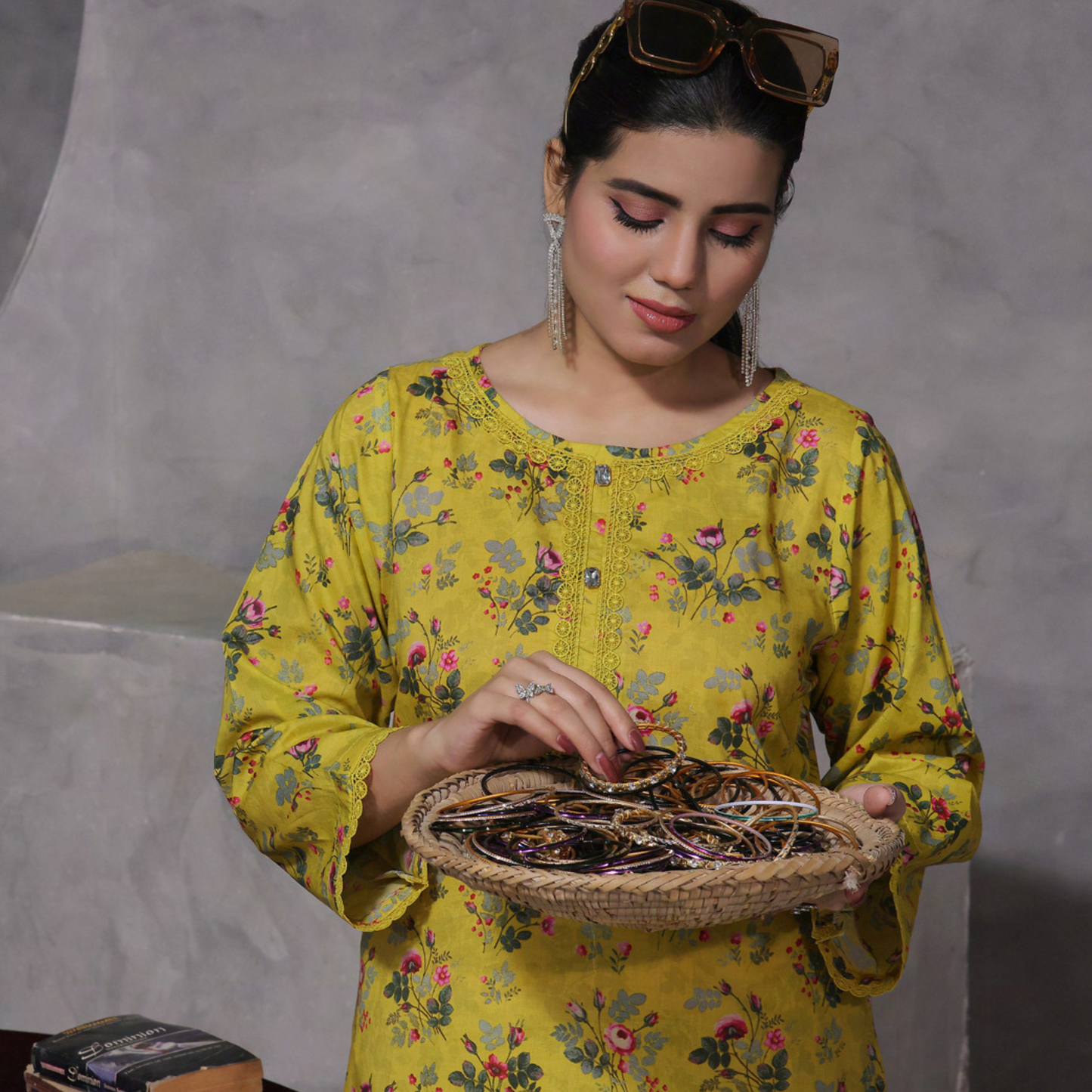 2 Pc Ready to wear Printed Lawn Co-Ords Dress - Saphron