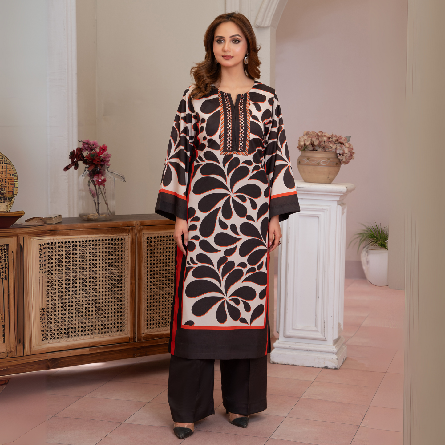 RA-16 2 Printed Silk Pakistani Co-Ords Set | Ready to Wear | Raniya.h