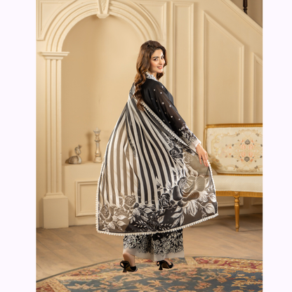 F-469 Embroidered Georgette Chiffon Collection by karma Collection