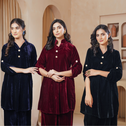 UMS-46 Velvet Co-Ords set by Simrans | Ready to Wear | Asian Clothes
