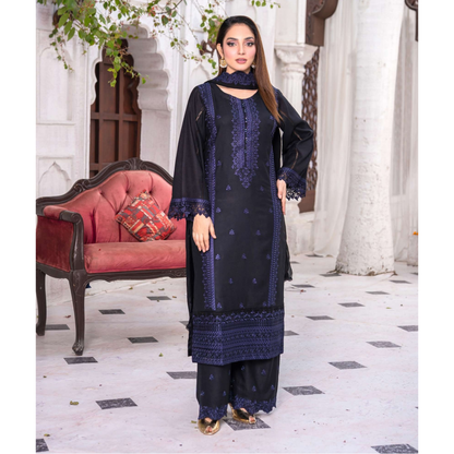 UMRZ-53 "Asim Jofa LUX " Embroidered Dhanak Collection By Rangz