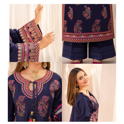 "Mishaal" Khat Edition Luxury Embroidered 3 Piece by Karma Collection
