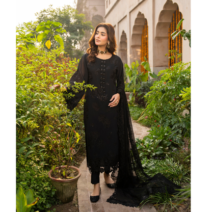 F-497 "Hayat" Embroidered Georgette Chiffon 3 Pc Collection