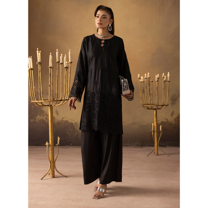 UMS-50 "Luxkari" Linen Chikenkari Co-Ords 2 pc Set by Simrans