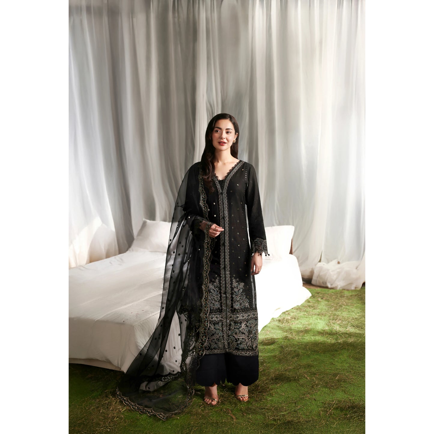 UMS-55 Janan Mother Daughter Chikenkari Jacquard Eid Edit by Simrans | Ready to Wear Asian Pakistani clothes