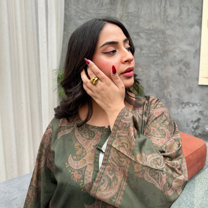 UA-169 Silk Printed Co-Ords Set by Umnaa | Ready to Wear Modest fashion Asian