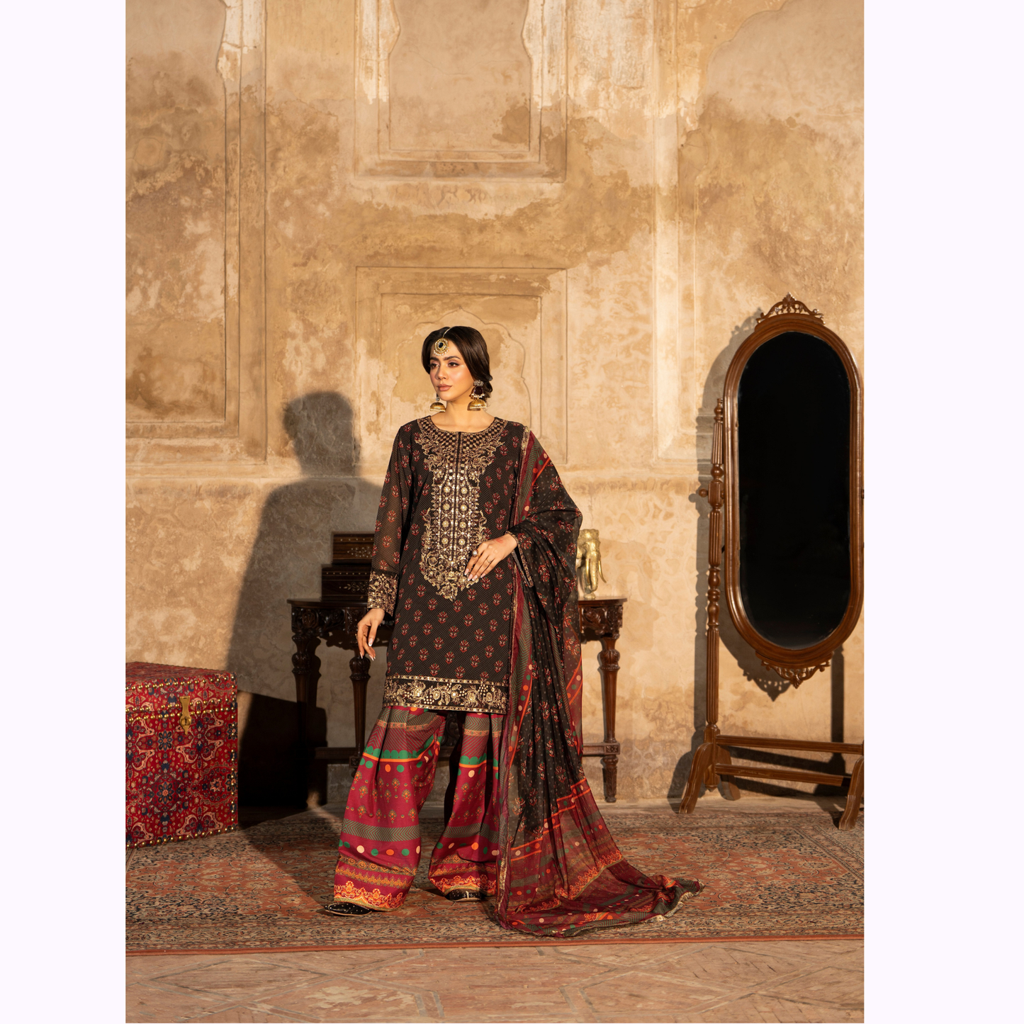 "AURA" Embroidered Georgette Collection by Karma Collection