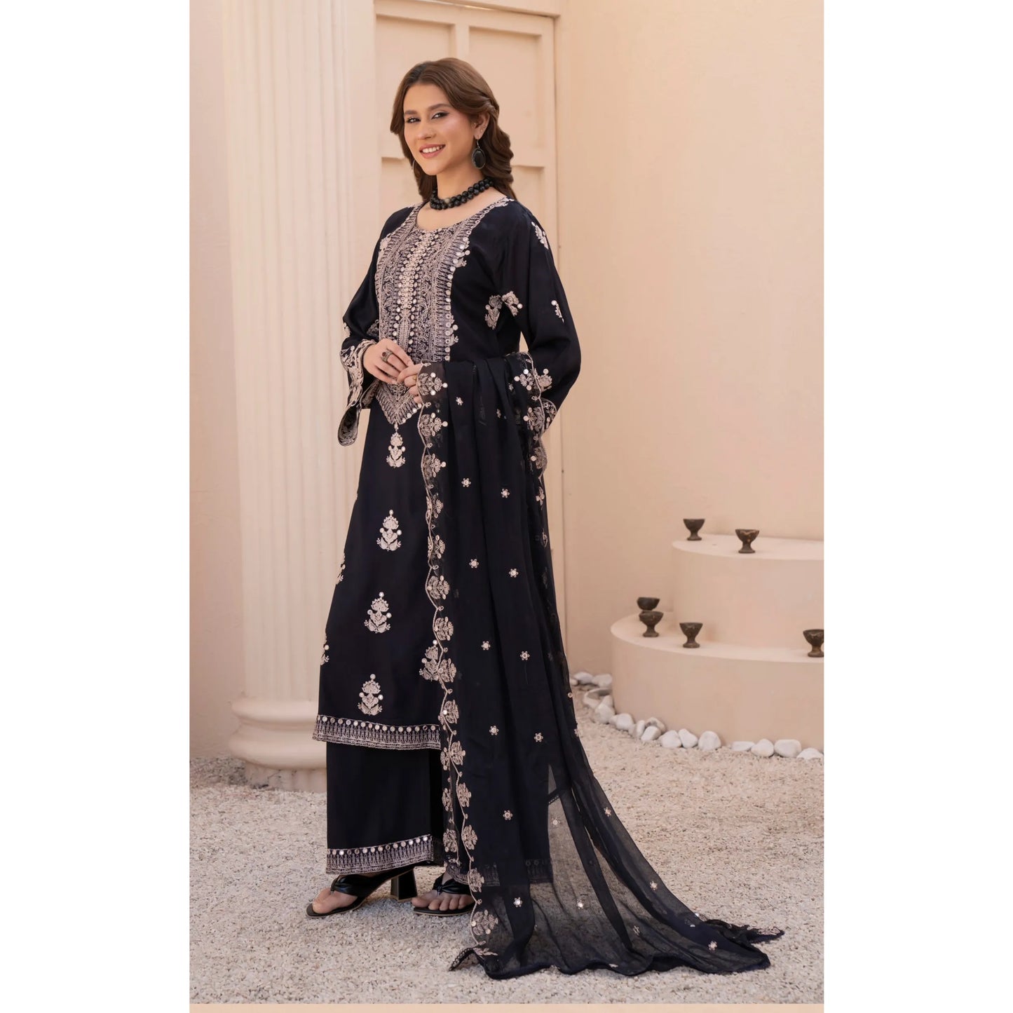 UA-179 Embroidered Linen Festive Collection by Umnaa