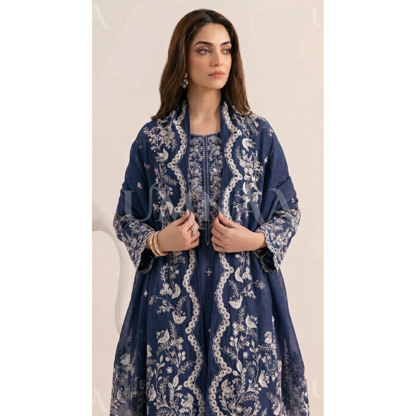 UA-190 Embroidered Cotton Collection 3 Piece | Ready to Wear | Asian clothes