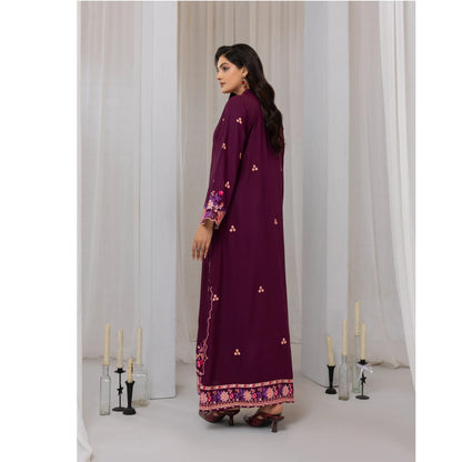 UTT-22 Embroidered Viscose Linen Kaftan Style 2 Piece Co Ord Set Collection by Traditional Thread