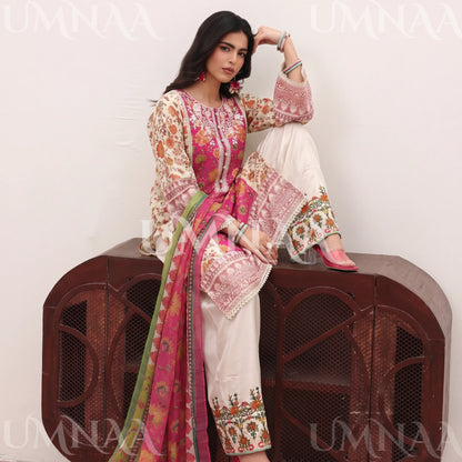 UA-334 Embroidered Viscose 3 Pc Collection Ready to Wear Pakistani Asian clothes by Umnaa