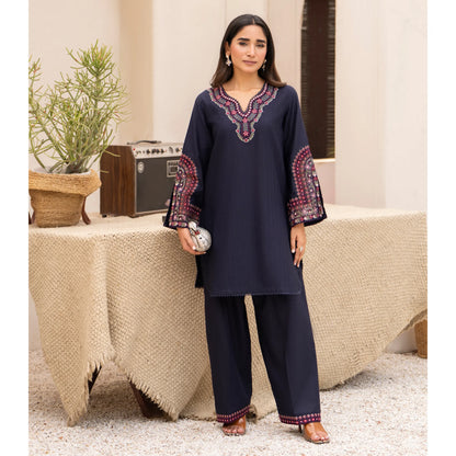 UA-257 Embroidered Cambric Cotton Co-Ord Set | Ready to Wear | Asian Clothes