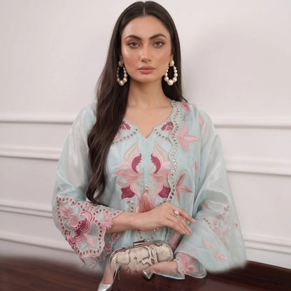 UA-264 Embroidered Festive Kaftan Sheesha Silk Collection by Umnaa | Pakistani Trendy Kaftan Asian Clothing