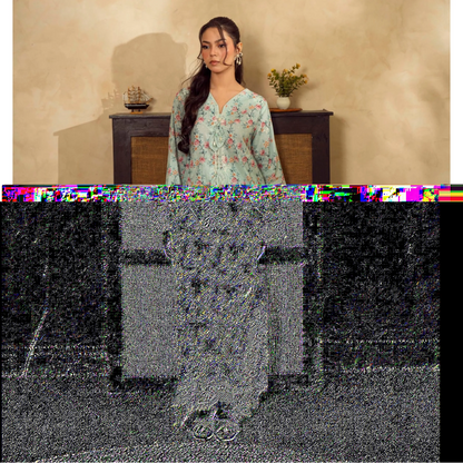 UGL-01 Printed Lawn Kaftan 2 Piece Set by Guzel
