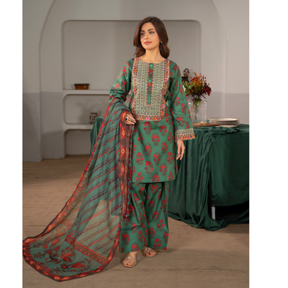 RA-14 3 Pc Embroidered printed Lawn Collection | Raniya.h |