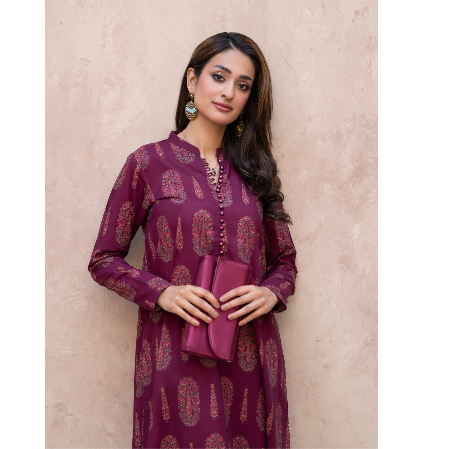 RA-33 Embroidered Lawn Long Kaftan Style 2 Piece Casual Summer Collection by Raniya.h