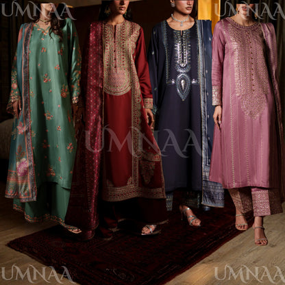 UCA-37 EALA Festive Embroidered Viscose Dress with Printed Silk Dupatta | Women’s Festive Wear Pakistani Designer Outfit by Casuallite