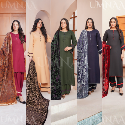 UMS-54 "Venus" by Simrans Palachi Shawl Linen Shalwar kammez Winter Collection