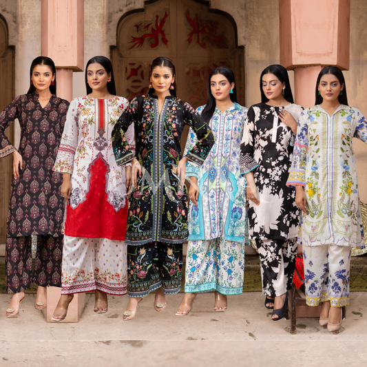 Printed Lawn Co-Ords Set 2 Pc | Ready to Wear | Rangz