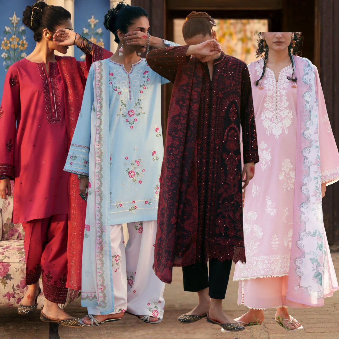 UCA-43 "HER" Collection Embroidered Cambric Cotton by Casuallite 3 Piece Suit for Women | Ready to Wear Pakistani Dress