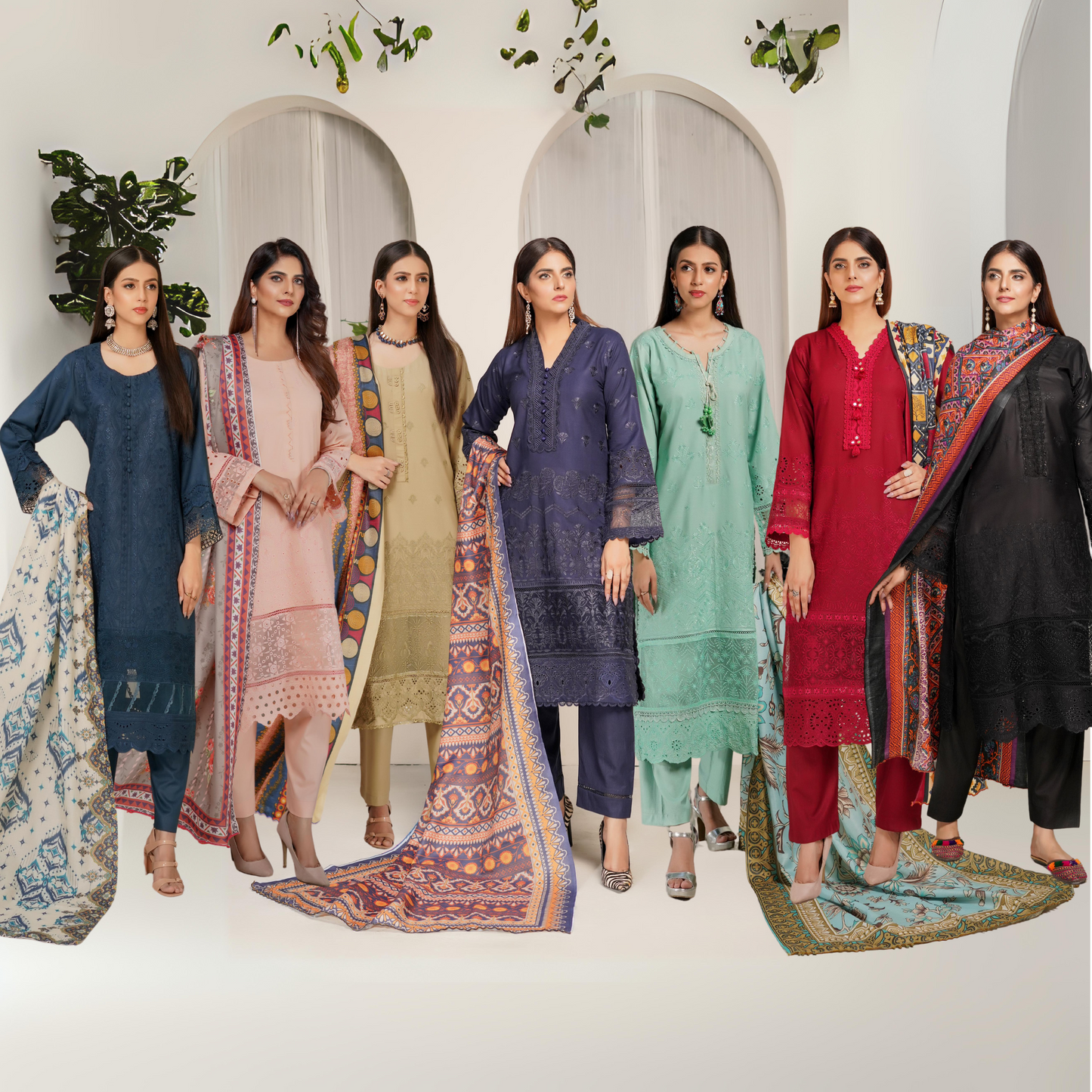 3 Pc Dhanak Collection | Ready to Wear | MUNIRA | UMMUN07