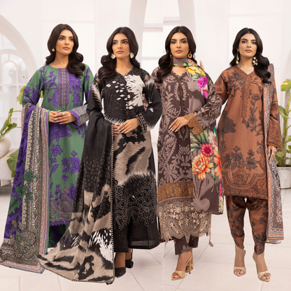 3 Pc Luxury Khaddar Ready to Wear Embroidered Printed Collection by Simrans