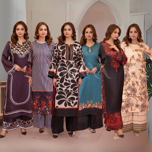 RA-16 2 Printed Silk Pakistani Co-Ords Set | Ready to Wear | Raniya.h