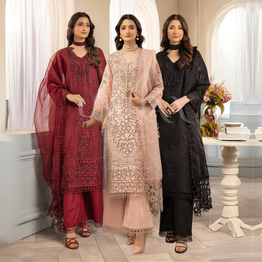 UMS-20 Embroidered Chikankari Lawn Collection | Ready to Wear | Simrans