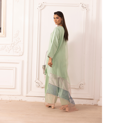 UMS-22 3 Pc trendy Farshi Shalwar Viscose Linen Collection | Ready to Wear | Simrans