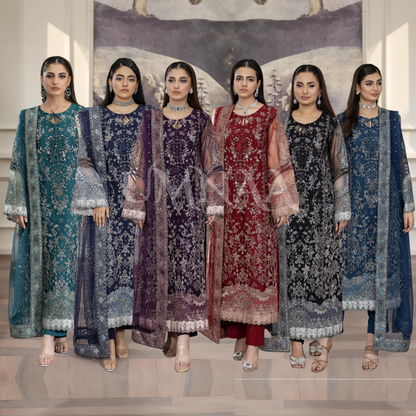 UTT-08 Luxury Festive Net Collection | Ready to Wear | Traditional Thread