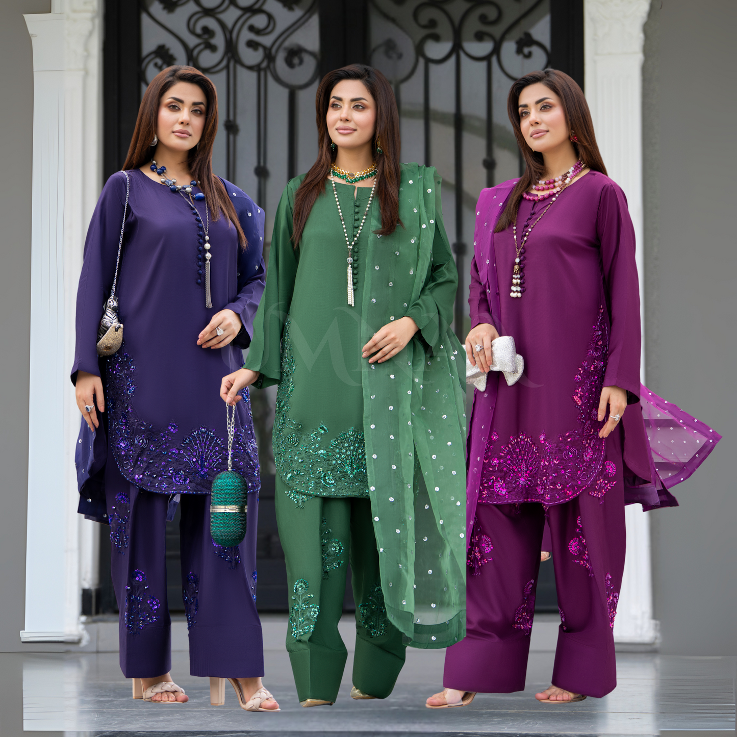 RA-22 Luxury Raw Silk Embroidered Farshi Shalwar Best Selling Collection |Ready to Wear | Raniya.h