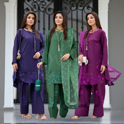 RA-22 Luxury Raw Silk Embroidered Farshi Shalwar Best Selling Collection |Ready to Wear | Raniya.h
